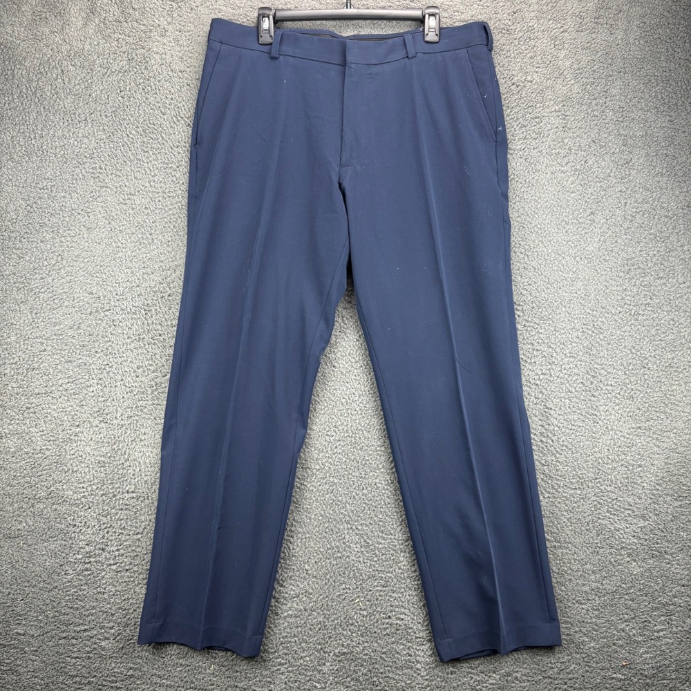 George Mens Navy Blue Dress Pants Size 36x30 Polyester Blend‎ Casual Office